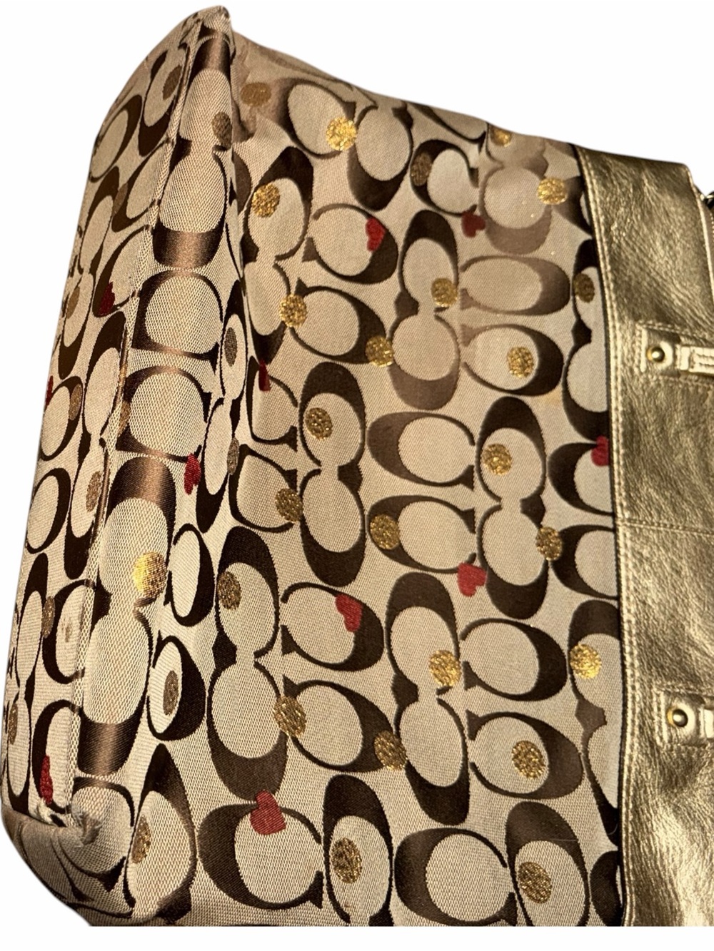 Coach Laura "Secret Admirer" Signature Canvas Tote Bag (Style Number: F18870) - Picture 7 of 9